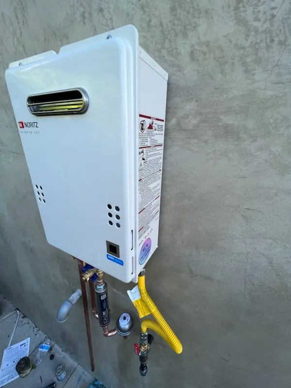 Tankless water heater installation for Patriot Village homes